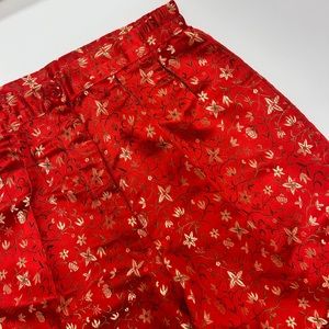 Vintage Chinoiserie Embroidered Silk Pants